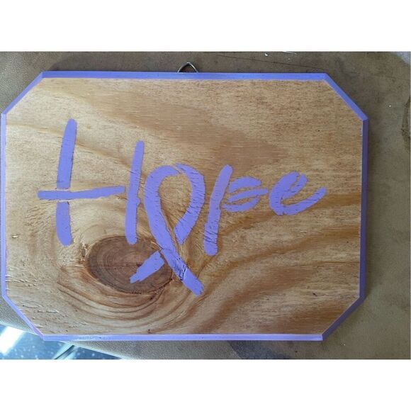 Handcrafted pine  Cancer hope sign - Picture 1 of 4